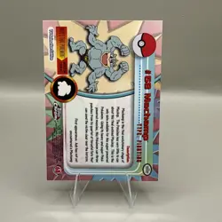 1999 Topps Chrome TV Animation Edition Who's That PokemonU #68 Machamp Holo MINT - Image 2