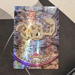 SPECTRA FOIL Geodude 74 Foil Topps Chrome TV Animation Edition LP Pokemon Card - Image 1