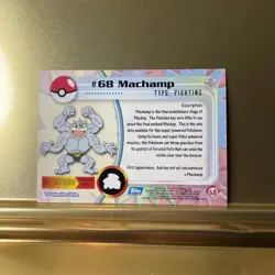 Topps Blue Label Pokemon Tv Animation Edition Card #68 Machamp - Image 2