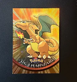 Topps 1998 Pokemon TCG TV Animation Edition Charizard 06 Holo English Black Logo - Image 1