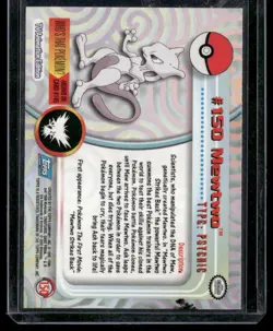 2000 Topps Pokemon TV Animation Edition Mewtwo #150 Nintendo PC5 - Image 2