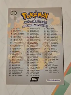 Pokemon Checklist Foil 1999 Topps TV Animation Edition Pokemon Card - Image 3