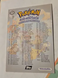 Pokemon Checklist Foil 1999 Topps TV Animation Edition Pokemon Card - Image 5
