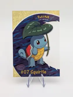Squirtle #07 Clear PC4 Topps Blue 2000 TV Animation Edition Raw Pokemon Card - Image 2