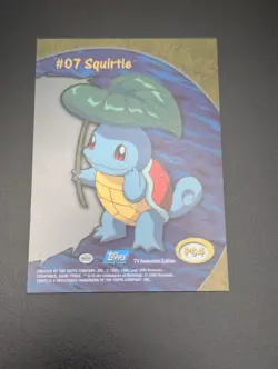 Squirtle #07 Clear PC4 Topps Blue 2000 TV Animation Edition Raw Pokemon Card - Image 4