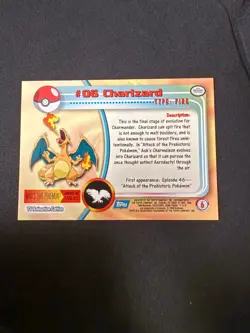 CHARIZARD 1999 TOPPS POKEMON TV ANIMATION SERIES 1 BLUE LABEL TRADING CARD NM - Image 2