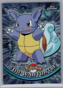 Topps Pokemon Topps Chrome #08 Wartortle TV Animation Edition Holo Card - Image 1