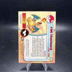 Topps Pokemon TV Animation Edition Charizard #06 Regular 1999 BLACK LOGO NM - Image 2