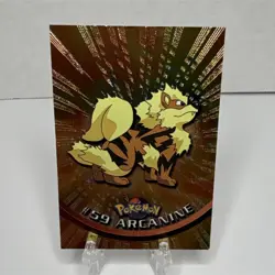 NM Topps Animation Edition Arcanine #59 Pokemon black label Trading Card 1999 - Image 1