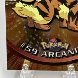NM Topps Animation Edition Arcanine #59 Pokemon black label Trading Card 1999 - Image 5