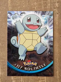 Squirtle #07 Blue Logo Topps TV Animation Edition FOIL Pokemon 1999 UK PRINT NM - Image 1
