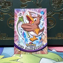 1999 Topps Pokemon Farfetch'd #83 TV Animation Edition Blue Logo LP + - Image 1