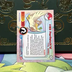 1999 Topps Pokemon Farfetch'd #83 TV Animation Edition Blue Logo LP + - Image 2