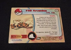 Topps 1999 TV Animation Edition Arcanine [Foil] #59 English Pokemon - Image 3