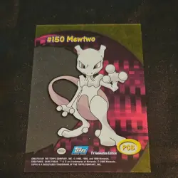 Pokemon TCG Mewtwo #150 Topps 1999 TV Animation Edition NM ￼ - Image 2