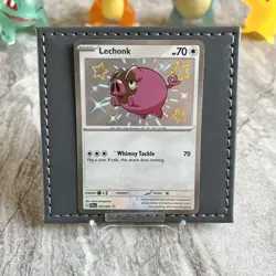 Pokemon TCG: Lechonk 207/091 Paldean Fates Baby Shiny Rare Card Near Mint - Image 1