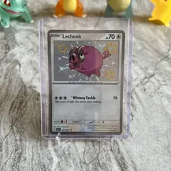 Pokemon TCG: Lechonk 207/091 Paldean Fates Baby Shiny Rare Card Near Mint - Image 5