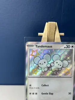 Pokemon TCG Tandemaus 209/091 Paldean Fates Baby Shiny Rare Card - Image 3