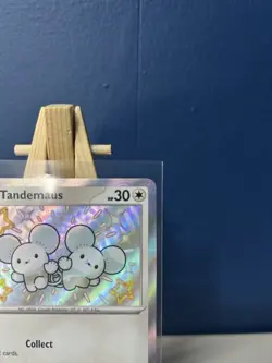 Pokemon TCG Tandemaus 209/091 Paldean Fates Baby Shiny Rare Card - Image 4