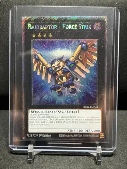 Raidraptor Force Strix RA04-EN243 1st Edition Platinum Secret Rare Yu-Gi-Oh! NM - Image 1