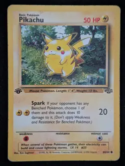 1st Edition Pikachu 60/64 Jungle WOTC 1999 Pokemon Card TCG - Image 1