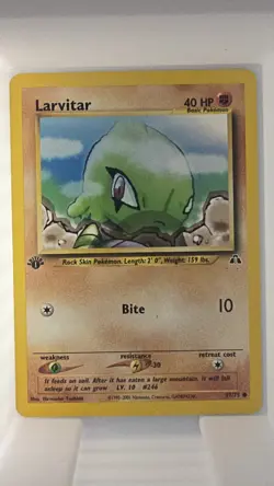 Pokemon TCG Larvitar 57/75 1st Edition Neo Discovery Regular Common M/NM - Image 1