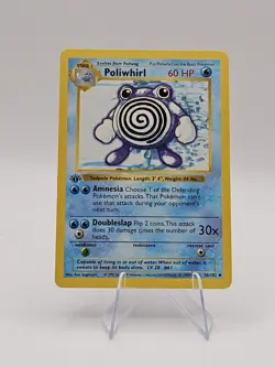 Poliwhirl 38/102 Shadowless Base Set Uncommon 1st Edition 1999 MP Pokemon TCG - Image 1