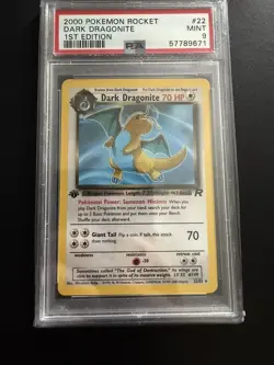Pokemon TCG 1st Edition Dark Dragonite - Dark Dragonair - Dratini PSA9 Bundle - Image 3