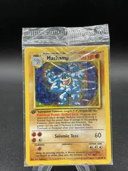 Wizards of the Coast 1999 Pokemon TCG Base Set 1ST EDITION SEALED MACHAMP‼ - Image 1