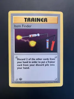 Pokemon TCG Base Set Shadowless 1st Edition Item Finder Card 74/102 - Image 1