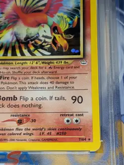 Ho-oh 7/64 1st Edition Holo Rare Neo Revelation Pokemon Tcg PSA 8 NM-MT - Image 4