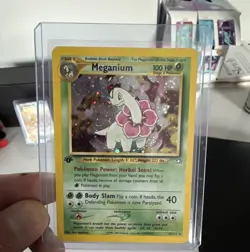 Pokemon TCG Meganium 10/111 Neo Genesis 1st Edition Holo Rare EN - Image 1