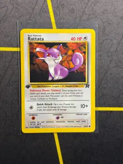 Rattata 66/82 - Pokemon TCG Team Rocket 1st Edition WOTC - LP - Image 1