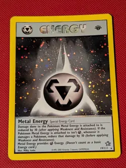 Pokemon TCG - Metal Energy - 19/111 1st Edition - Neo Genesis 2 SWIRLS VLP - Image 1
