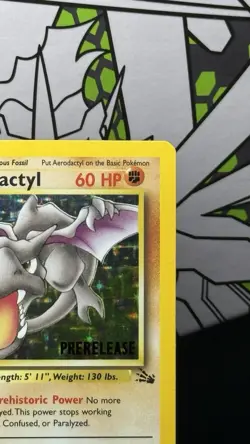 Aerodactyl - 1/62 - Prerelease 1st Edition - LP - Pokemon TCG - Holo - 1999 - Image 2