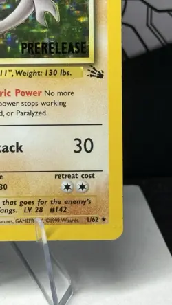 Aerodactyl - 1/62 - Prerelease 1st Edition - LP - Pokemon TCG - Holo - 1999 - Image 3
