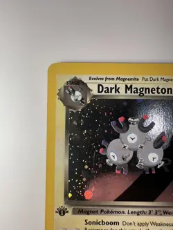 Dark Magneton 11/82 Team Rocket Pokemon NM 1st Edition Holo SWIRL TCG - Image 3