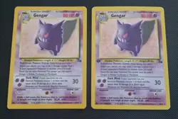 2x Gengar 5/62 *1st Edition* VGC Holo Fossil Set Pokemon Cards TCG - Image 1