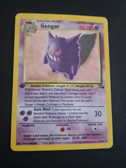 2x Gengar 5/62 *1st Edition* VGC Holo Fossil Set Pokemon Cards TCG - Image 3
