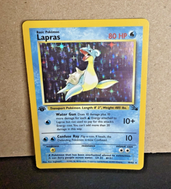 Lapras 10/62 Fossil 1st Edition Holo LP Pokemon TCG - Image 1
