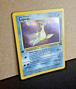 Lapras 10/62 Fossil 1st Edition Holo LP Pokemon TCG - Image 2