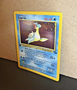 Lapras 10/62 Fossil 1st Edition Holo LP Pokemon TCG - Image 3