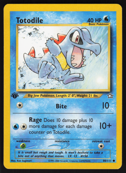 Pokemon TCG - Neo Genesis - Totodile 1st Edition 80/111 - P - Image 1