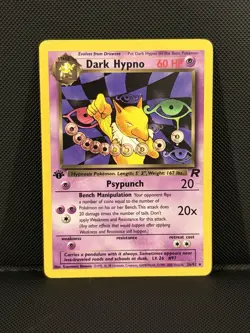 Pokemon TCG 1st Edition Dark Hypno 26/82 Team Rocket Non-Holo Rare - NM - Image 1