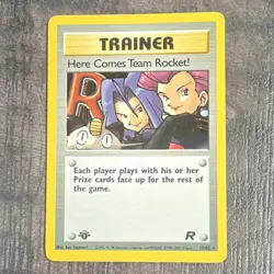 Here Comes Team Rocket! 15/82 Team Rocket 1st Edition Holo English Pokemon TCG - Image 1