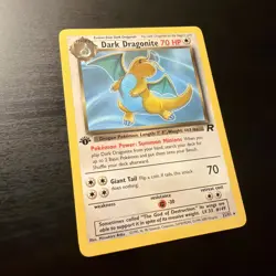Pokemon TCG Team Rocket Set Dark Dragonite 22/82 Rare NON-HOLO 1st Edition - Image 1