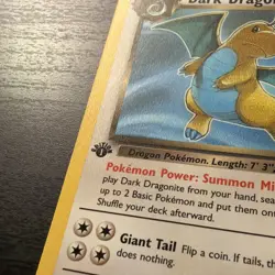 Pokemon TCG Team Rocket Set Dark Dragonite 22/82 Rare NON-HOLO 1st Edition - Image 3