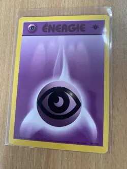 Pokemon TCG PSYCHIC ENERGY 1ST EDITION FRENCH ENERGIE PSY Base Set 101/102 LP - Image 1