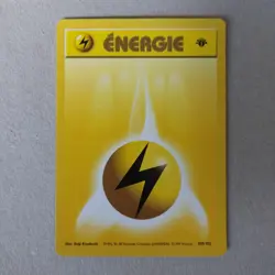 Lightning Energy 1st Edition French ENERGIE Base Set 100/102 LP Pokemon TCG - Image 1