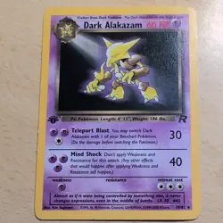 Pokemon TCG Dark Alakazam 18/82 Team Rocket 1st Edition Non-Holo Rare - Image 1
